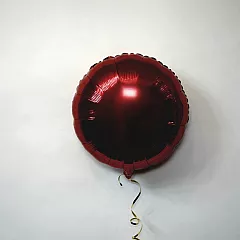 Шар круг 18 металлик Красный